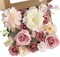 Roses Artificial Flowers Pink Bouquets Box Set for DIY Bridal Wedding Shower Decorations Fake Floral Arrangements for Party Table Centerpieces Home Decor Indoor Outdoor Dusty Blush